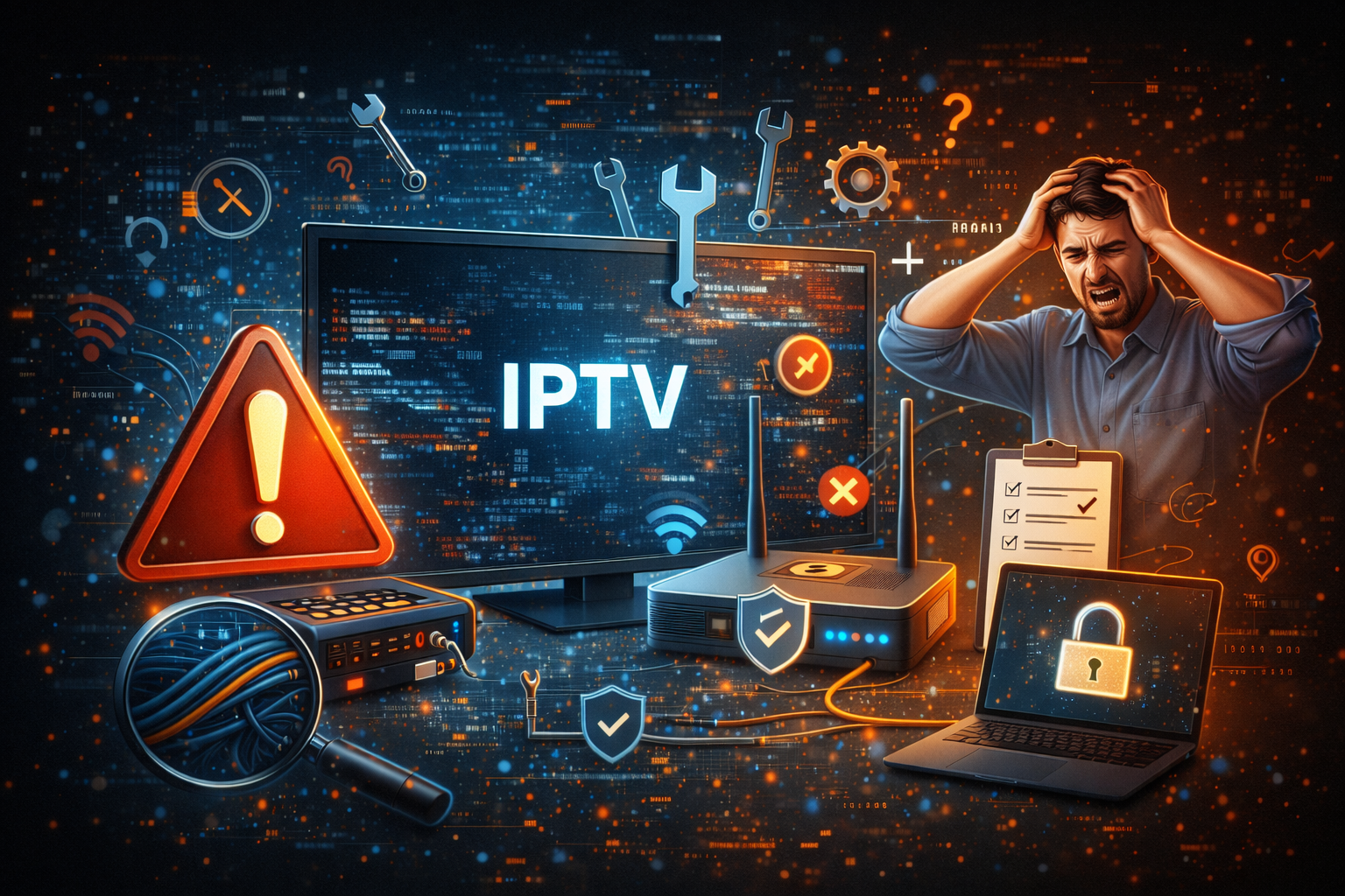 تشخيص وحل مشاكل IPTV خطوة بخطوة