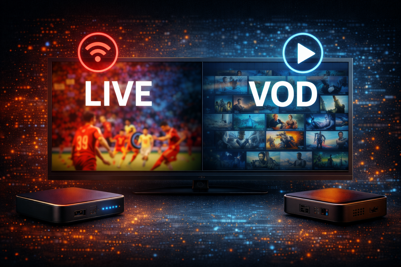 الفرق بين Live وVOD